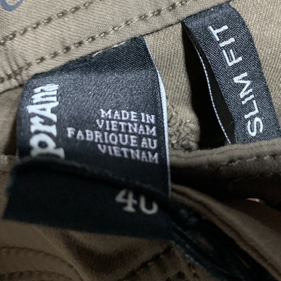 Prana Mens Brion Pants Size 40 Slim Mud 40x30 UPF 50+ Water Repellent Finish NWT - Picture 6 of 10